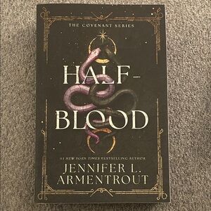 Half-Blood by Jennifer L. Armentrout - Black Cover with Purple Snake